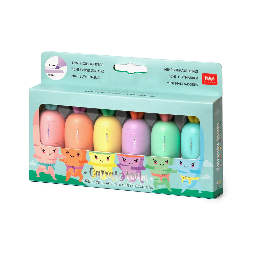 Set van 6 mini-markeerstiften - Carrate Team