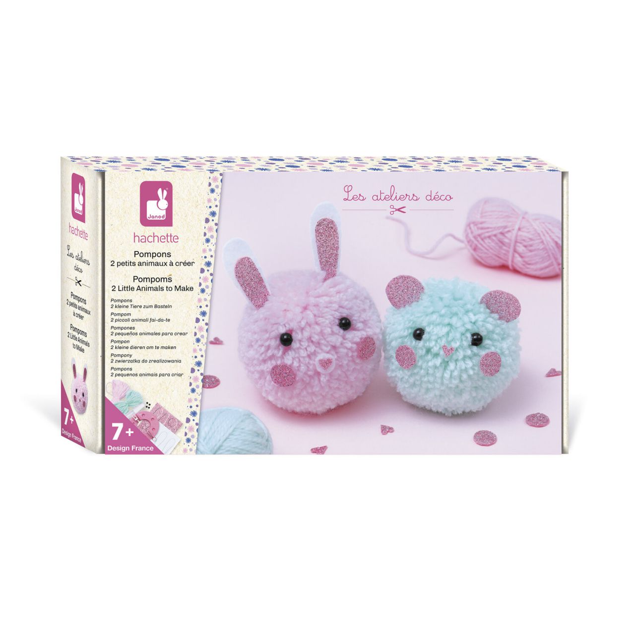 2 kleine pompondiertjes om te maken