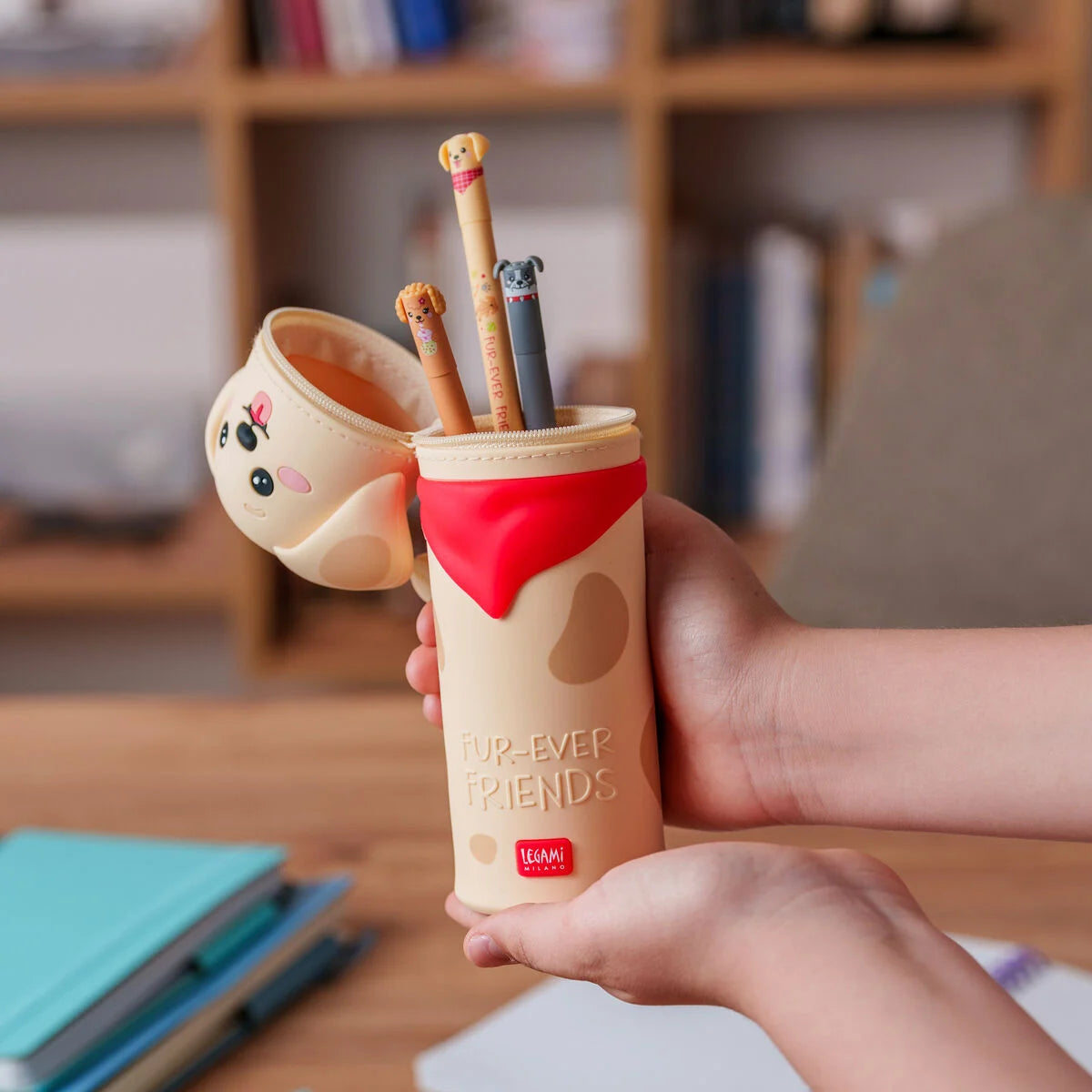 2-in-1 zachte siliconen etui - Kawaii - Goud