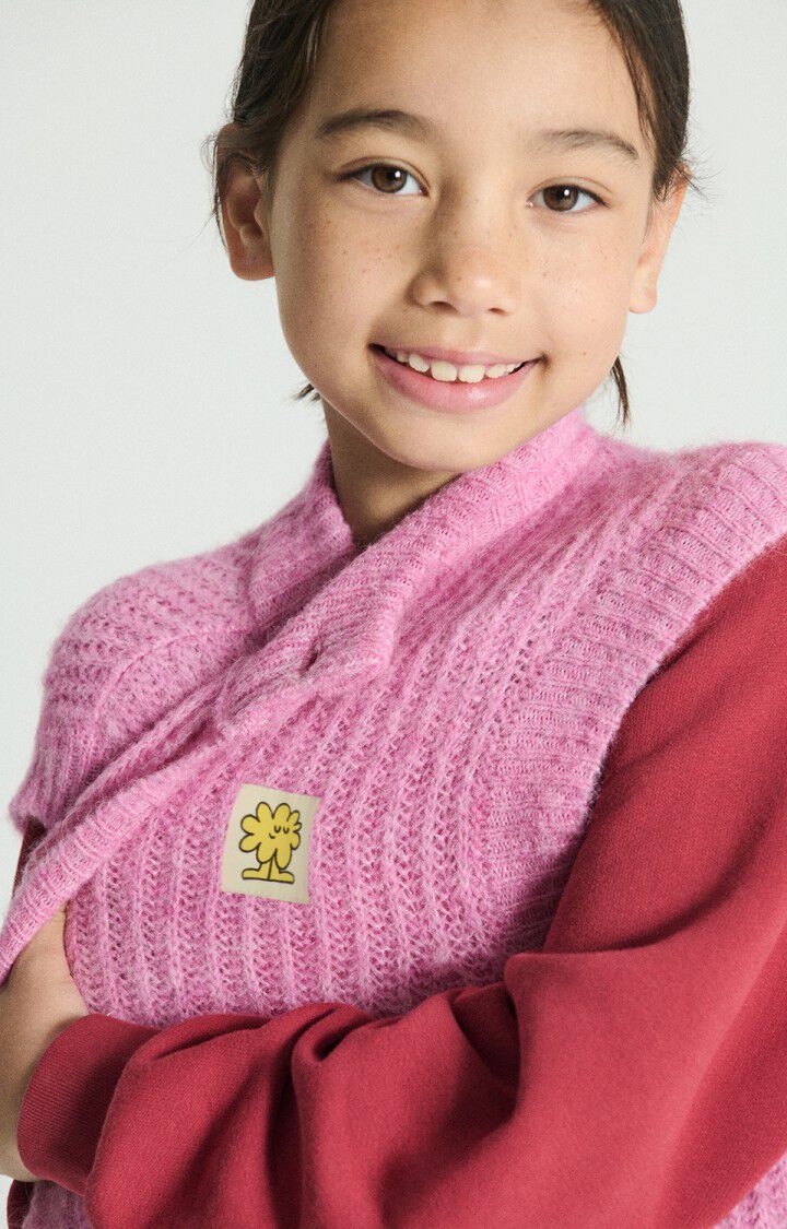 KINDERCARDIGAN EAST Bubble Roze Gemeleerd