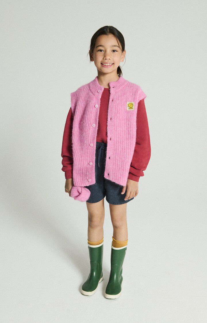 KINDERCARDIGAN EAST Bubble Roze Gemeleerd