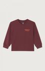 Kinderen-t-shirt Fizvalley - Aubergine Vintage