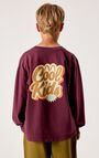 Kinderen-t-shirt Fizvalley - Aubergine Vintage