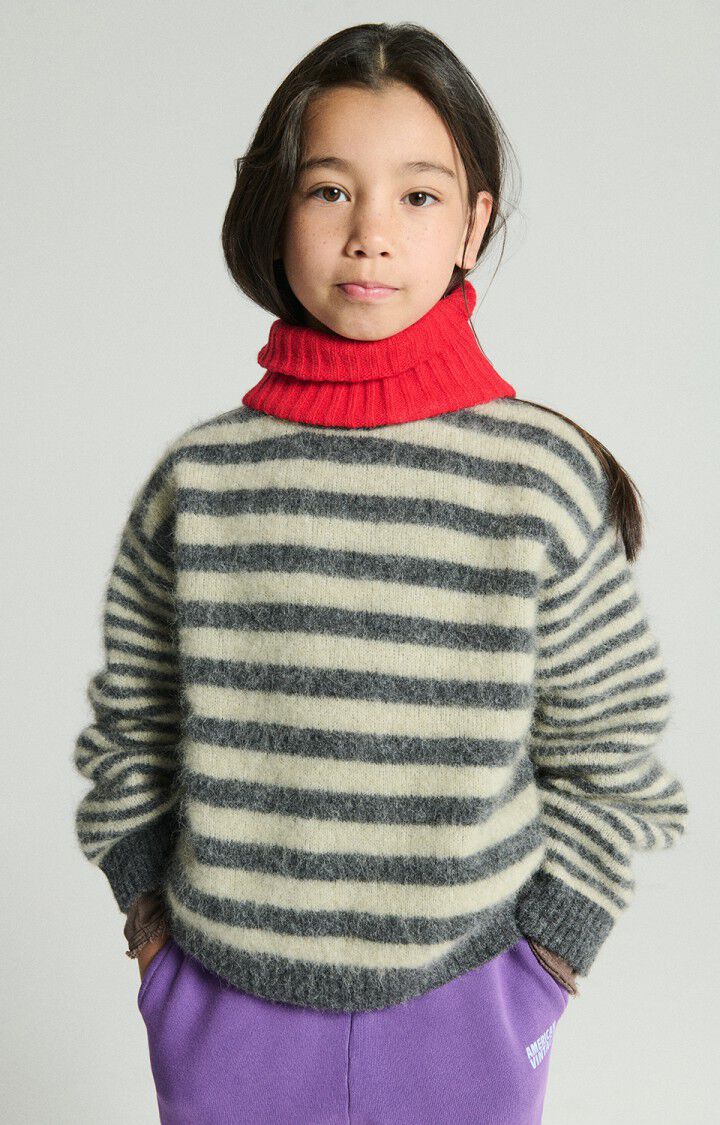 KINDERTRUI VITOW  Gestreept  Staal en Hummus