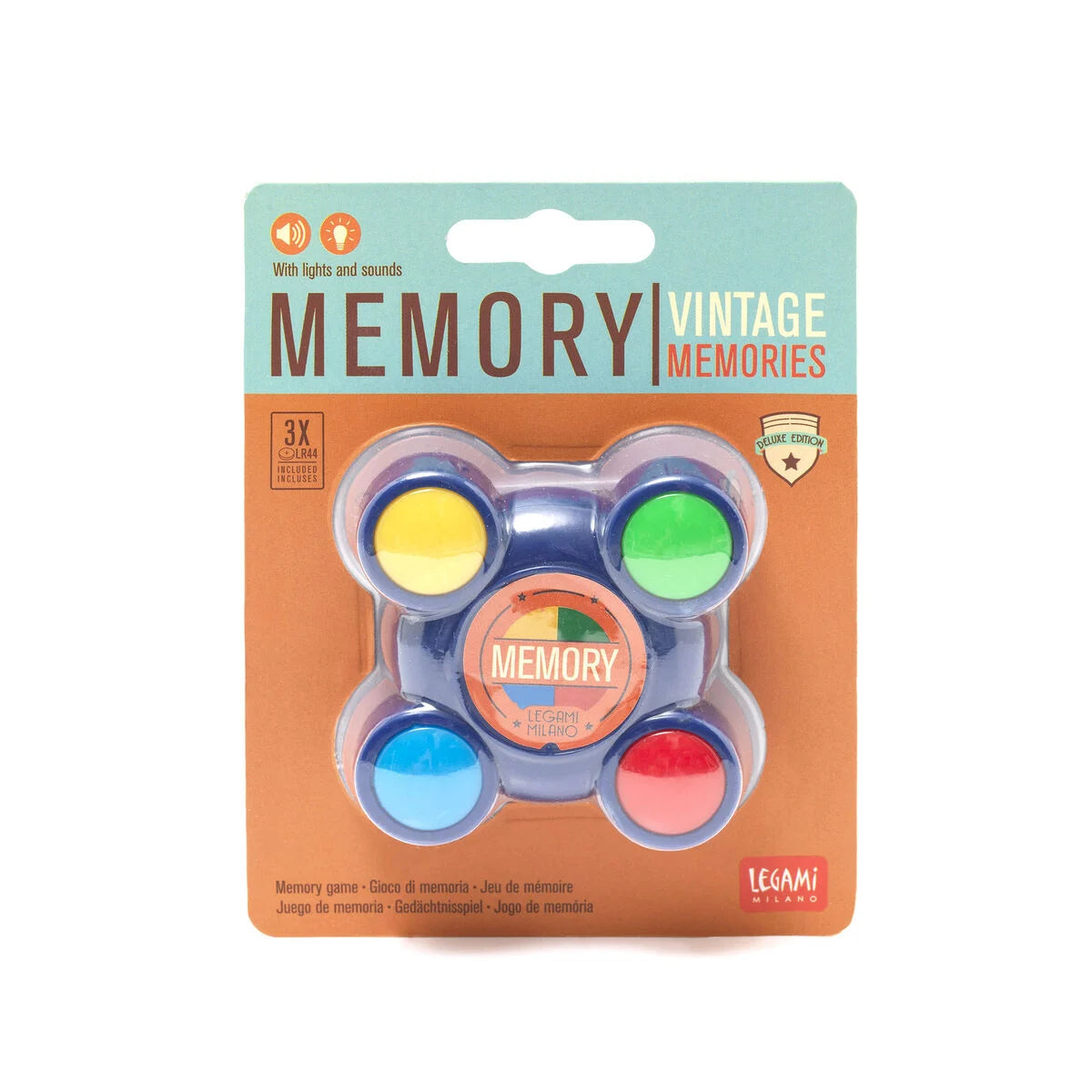 Memory game - geheugenspel licht en geluid blauw