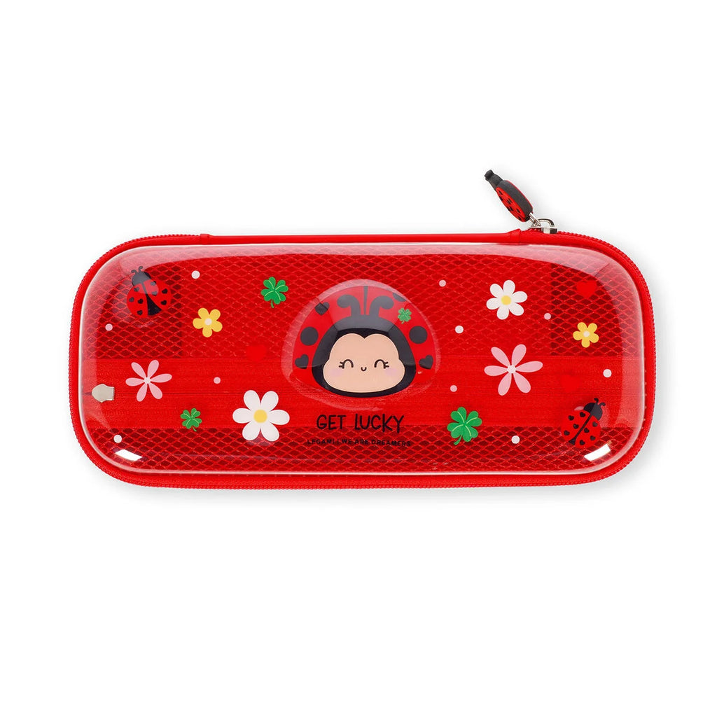Ladybug doorzichtig etui met lieveheersbeestjes - WonderWow