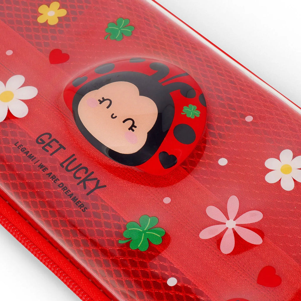 Ladybug doorzichtig etui met lieveheersbeestjes - WonderWow