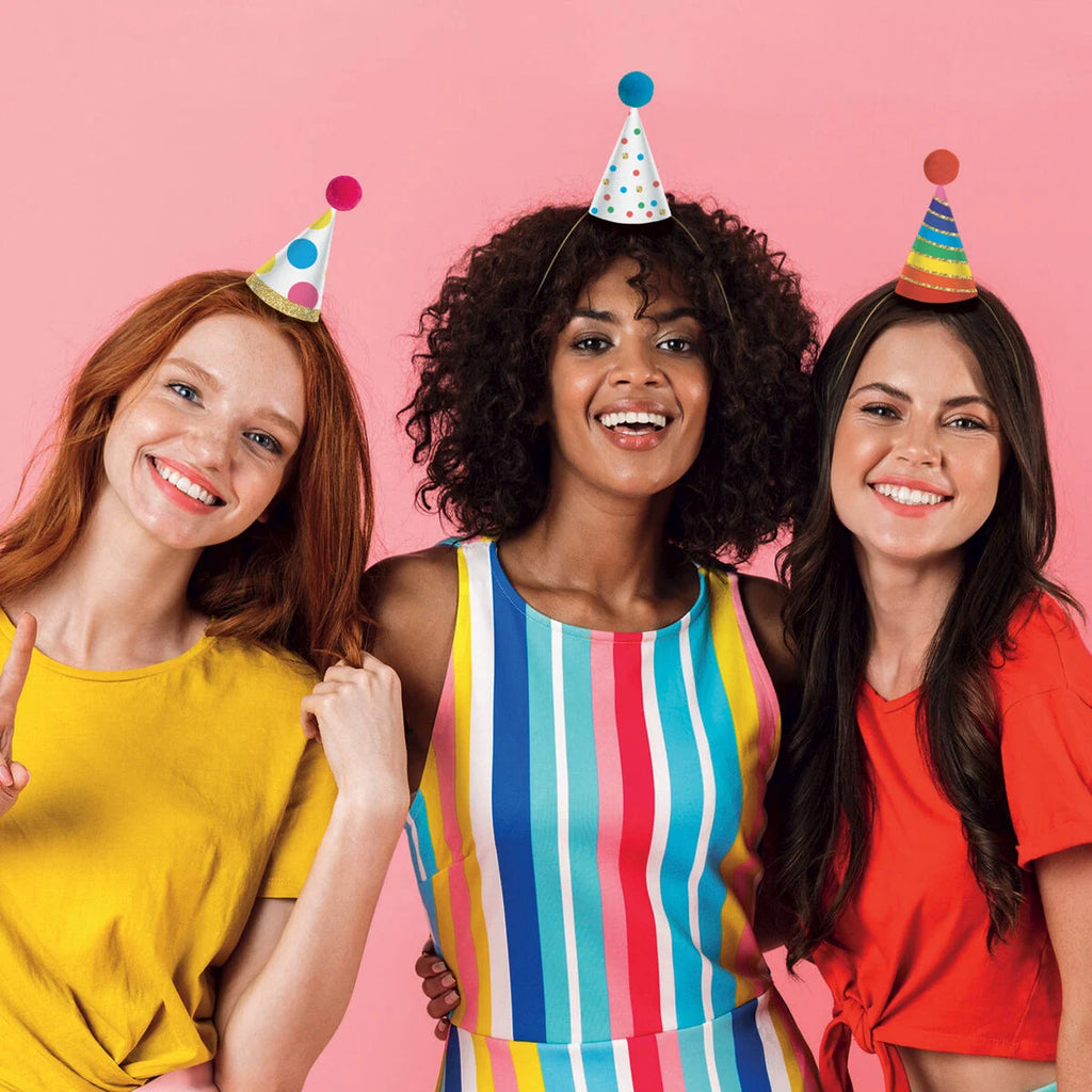 Feestje Hier - Set van 8 Feesthoedjes