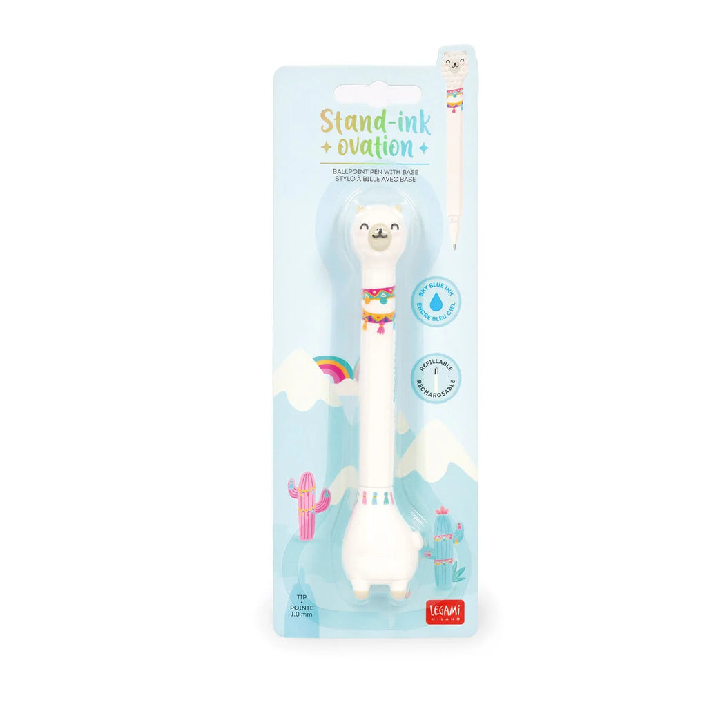 Llama balpen met voet - Stand-Ink Ovation