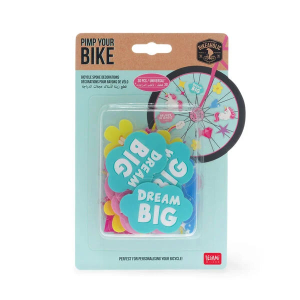 PIMP YOUR BIKE! - 30 BICYCLE SPOKE DECORATIONS - UNICORN