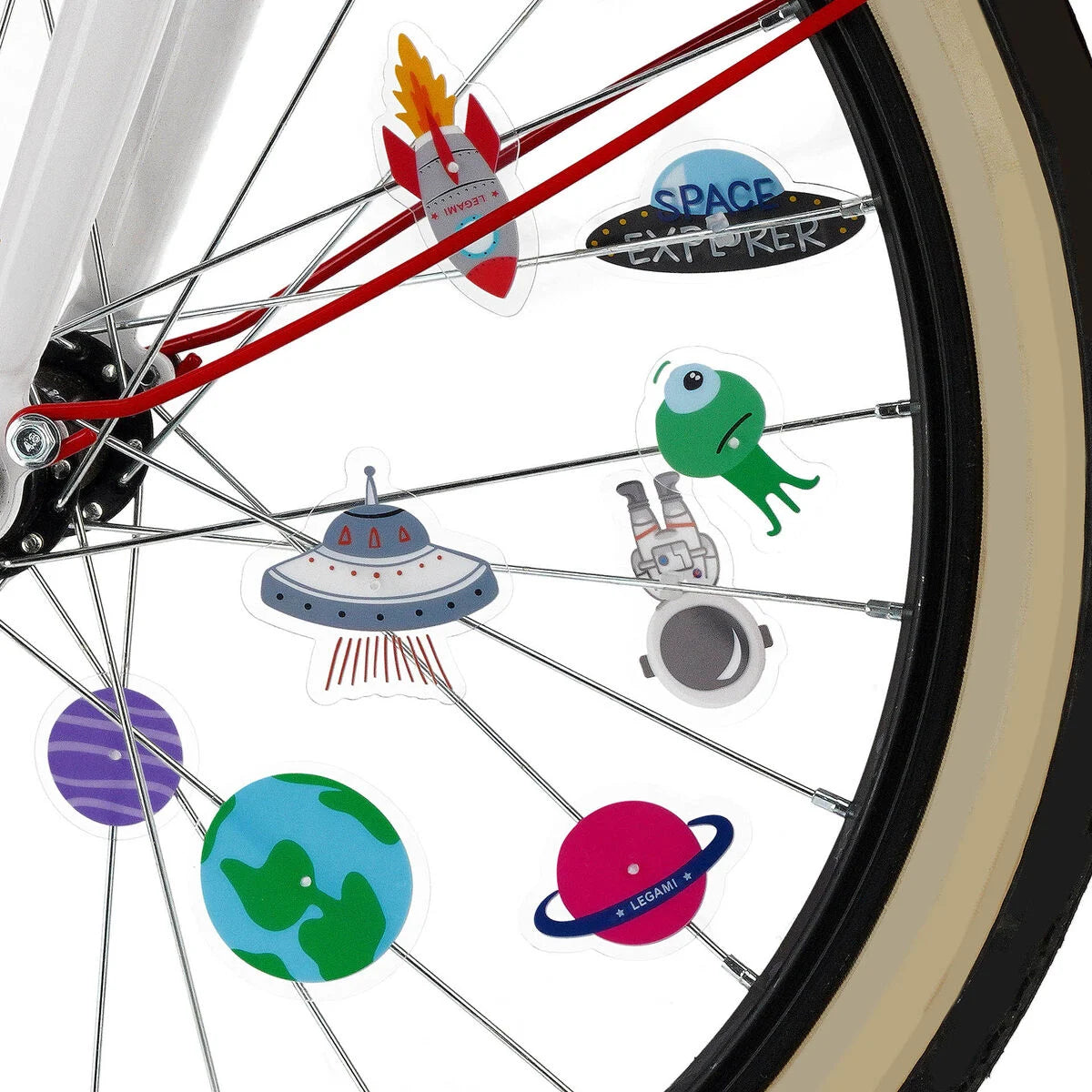 PIMP YOUR BIKE! - 30 BICYCLE SPOKE DECORATIONS - SPACE