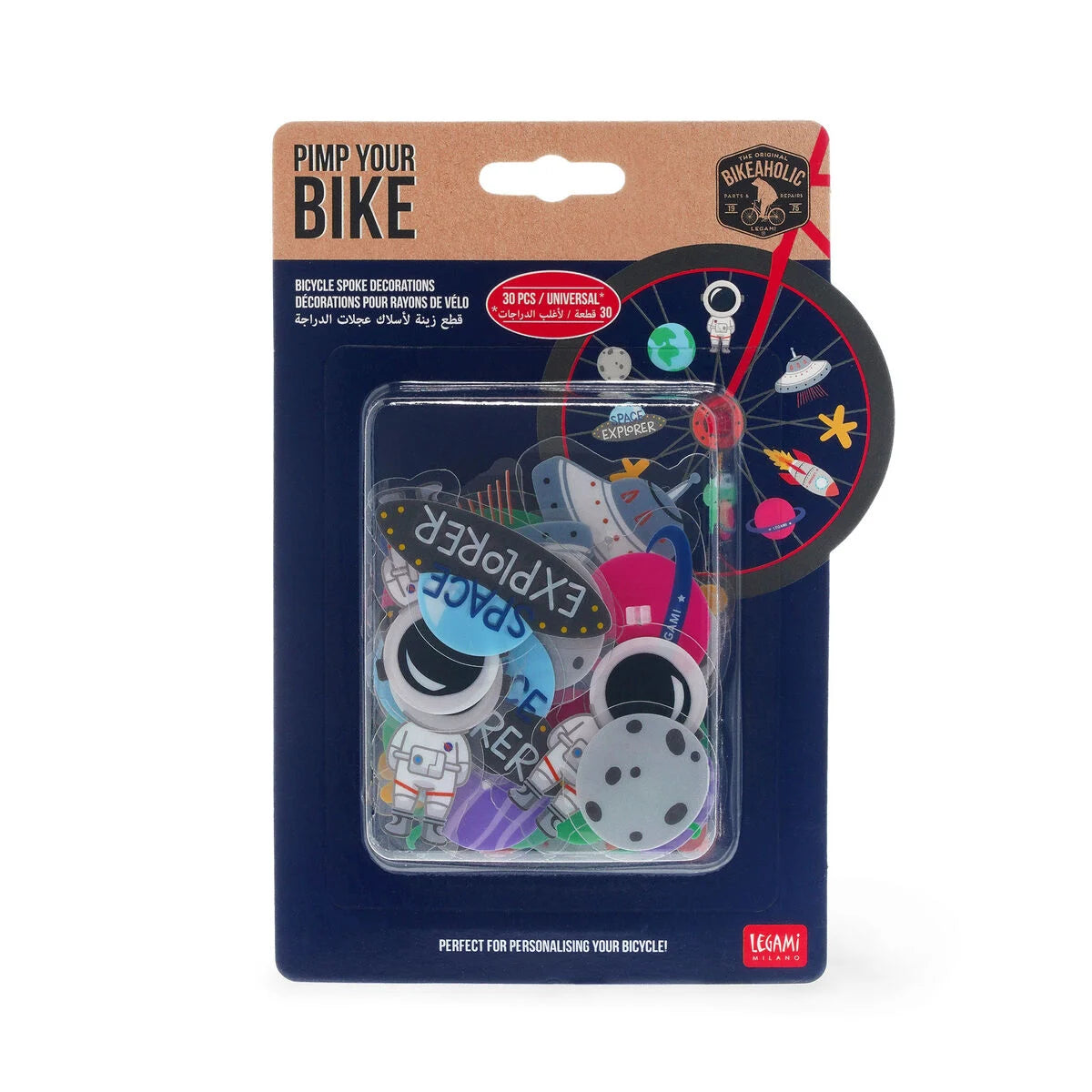 PIMP YOUR BIKE! - 30 BICYCLE SPOKE DECORATIONS - SPACE