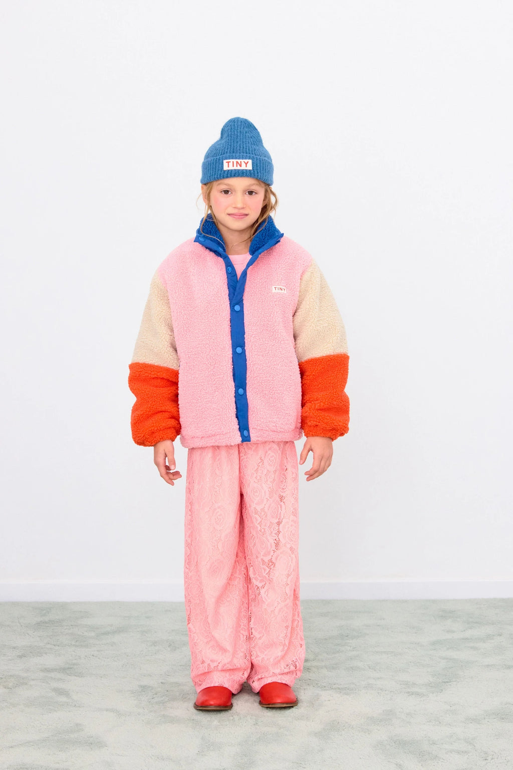 COLOR BLOCK POLAR SHERPA JACKET