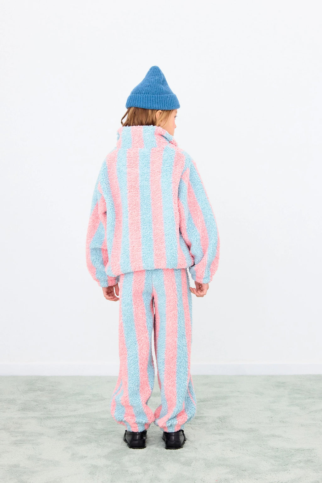 STRIPES SHERPA SWEATSHIRT