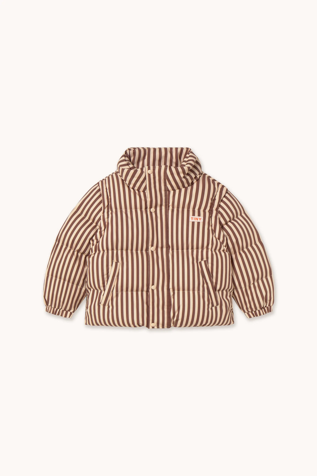 STRIPES SHORT PADDED JACKET