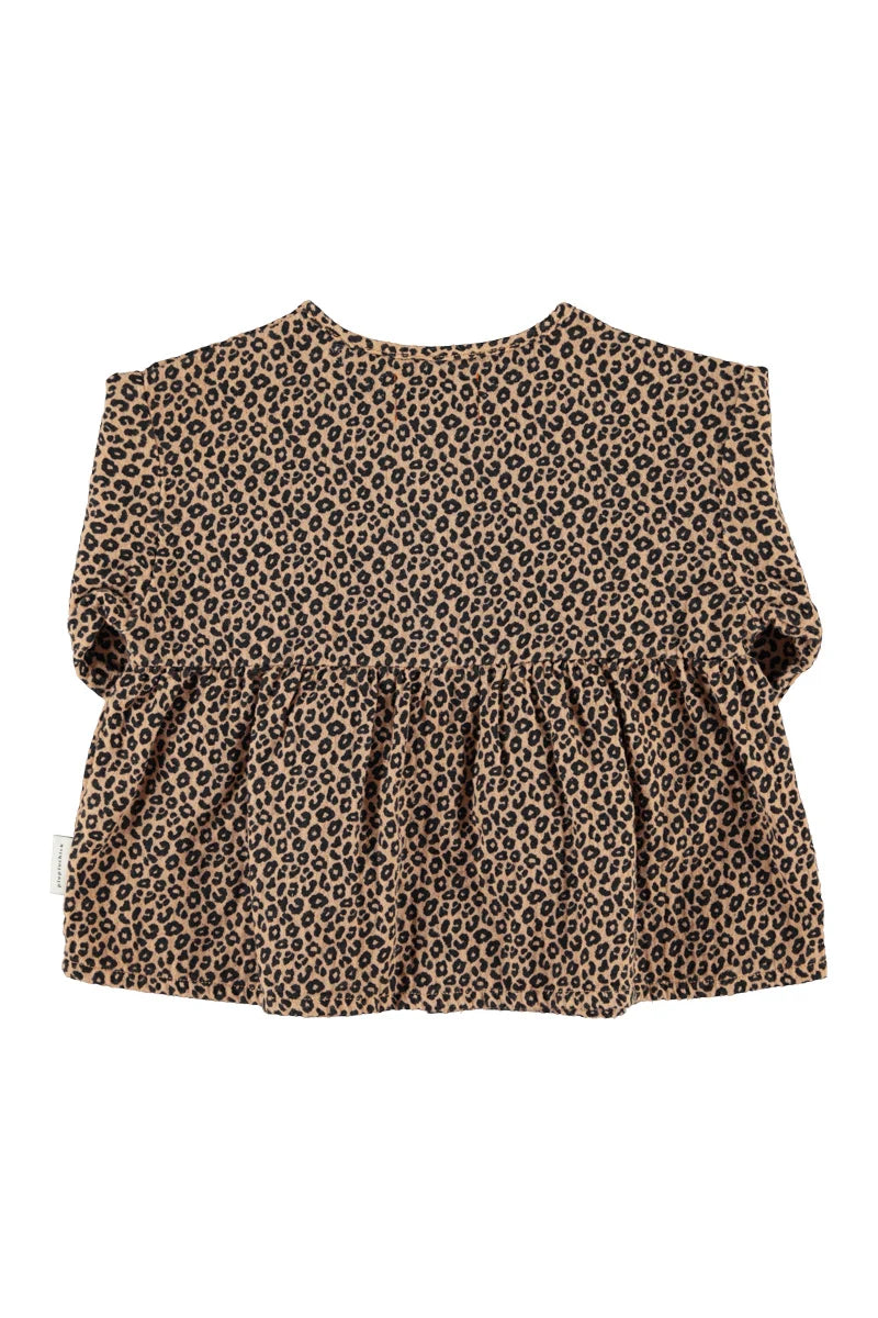 Piupiuchick blouse | brown w/ animal print