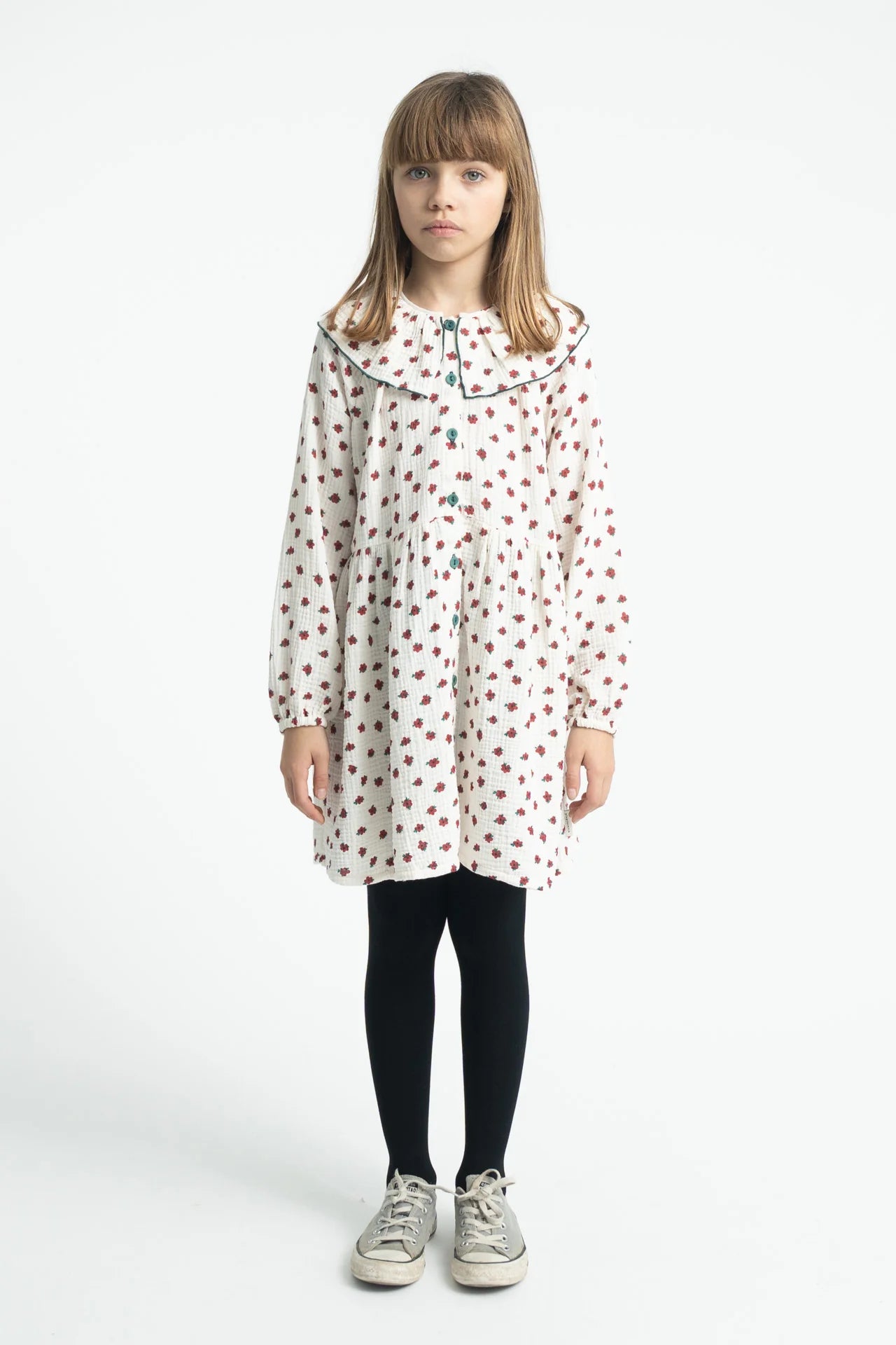 Piupiuchick short dress | ecru w/ little flowers