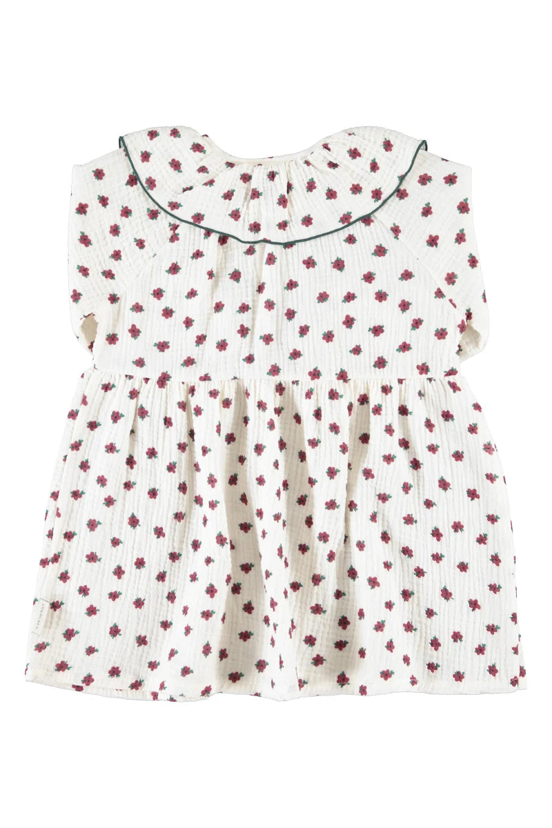 Piupiuchick short dress | ecru w/ little flowers