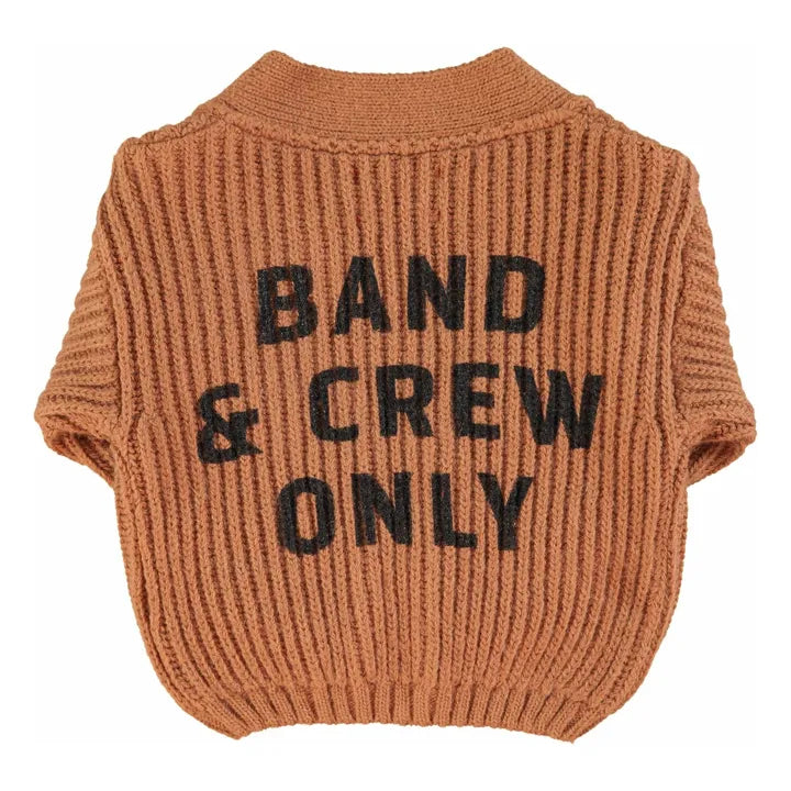 Knitted Cardigan Brown Band & Crew Only Print