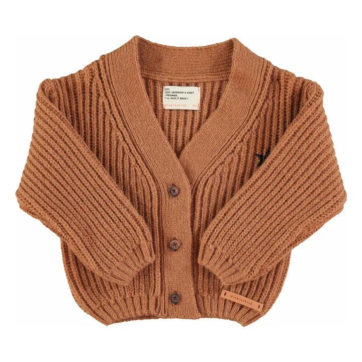 Knitted Cardigan Brown Band & Crew Only Print