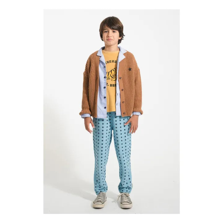 Knitted Cardigan Brown Band & Crew Only Print