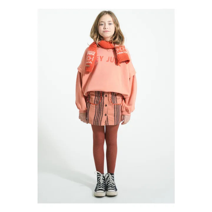 Short Skirt Pink And Black Stripes