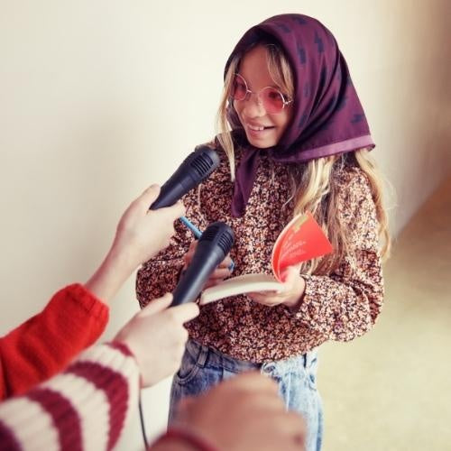 Blouse Light Pink And Brown Flowers