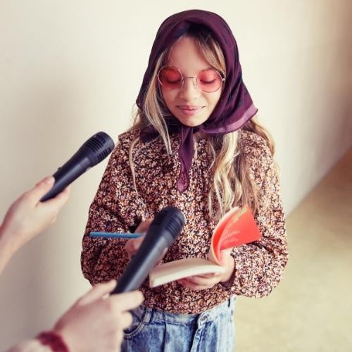 Blouse Light Pink And Brown Flowers