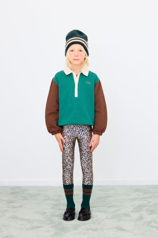 Color Block Polo Sleeve Tee