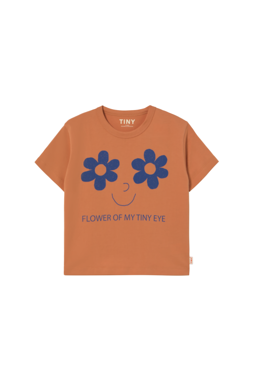 Flowers Eyes Graphic Tee Light Rust