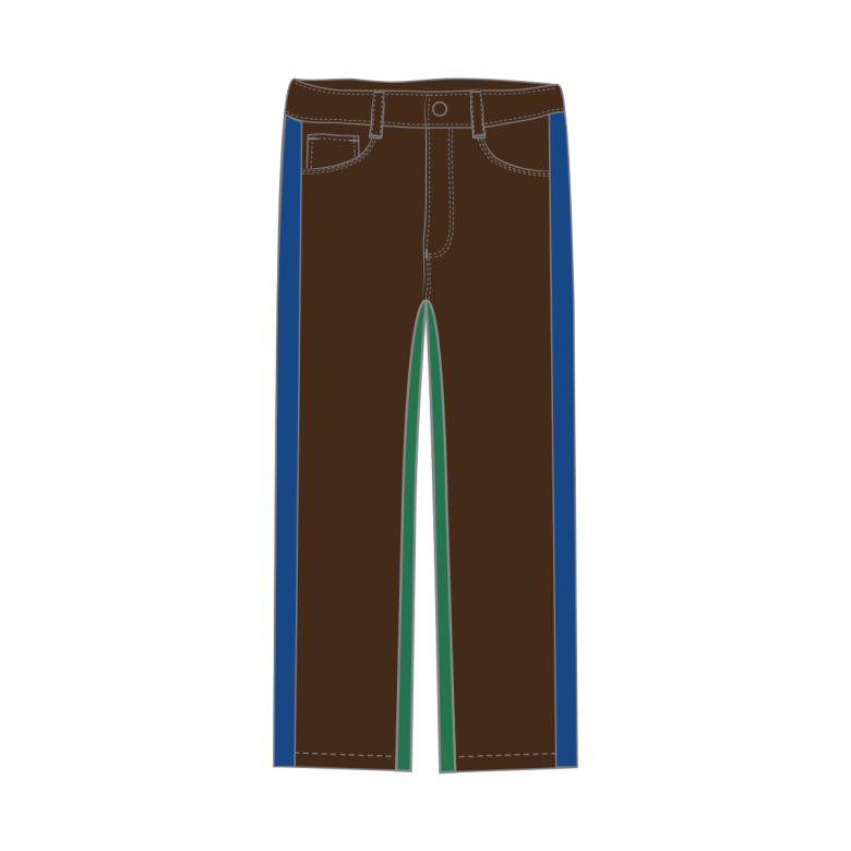 Color Block Corduroy Jeans
