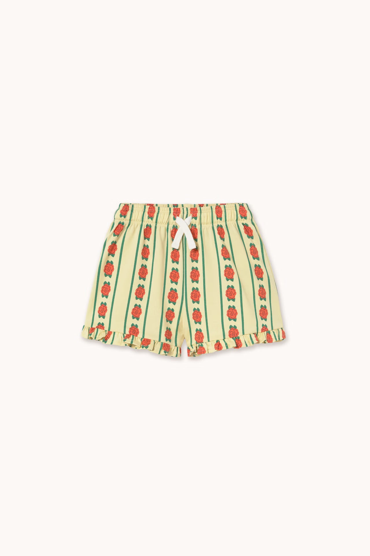 ROSE PATTERN SHORTS *dusty yellow*