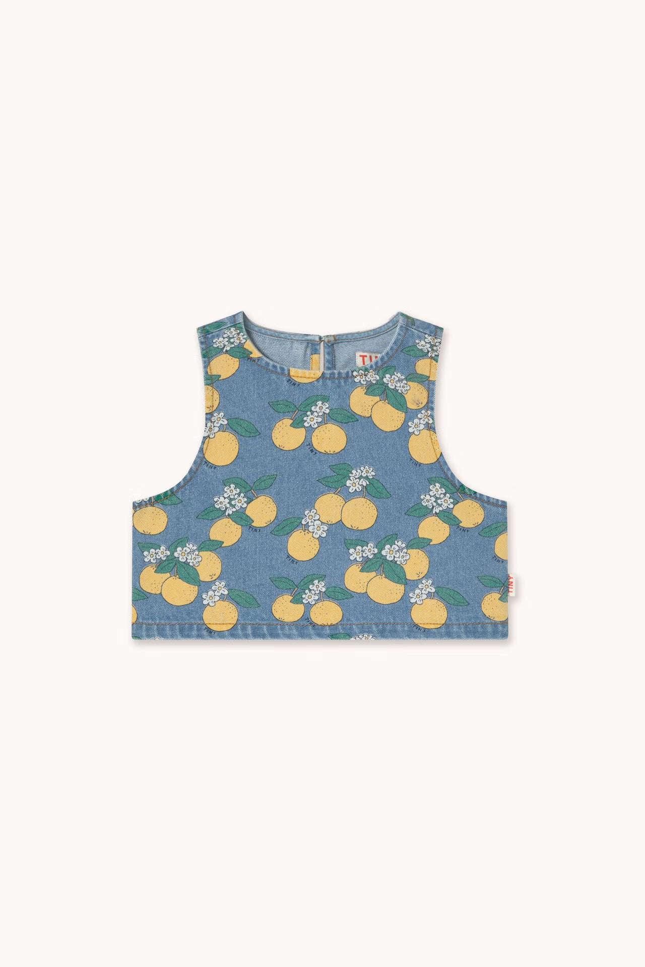 ORANGES TOP *light wash denim*