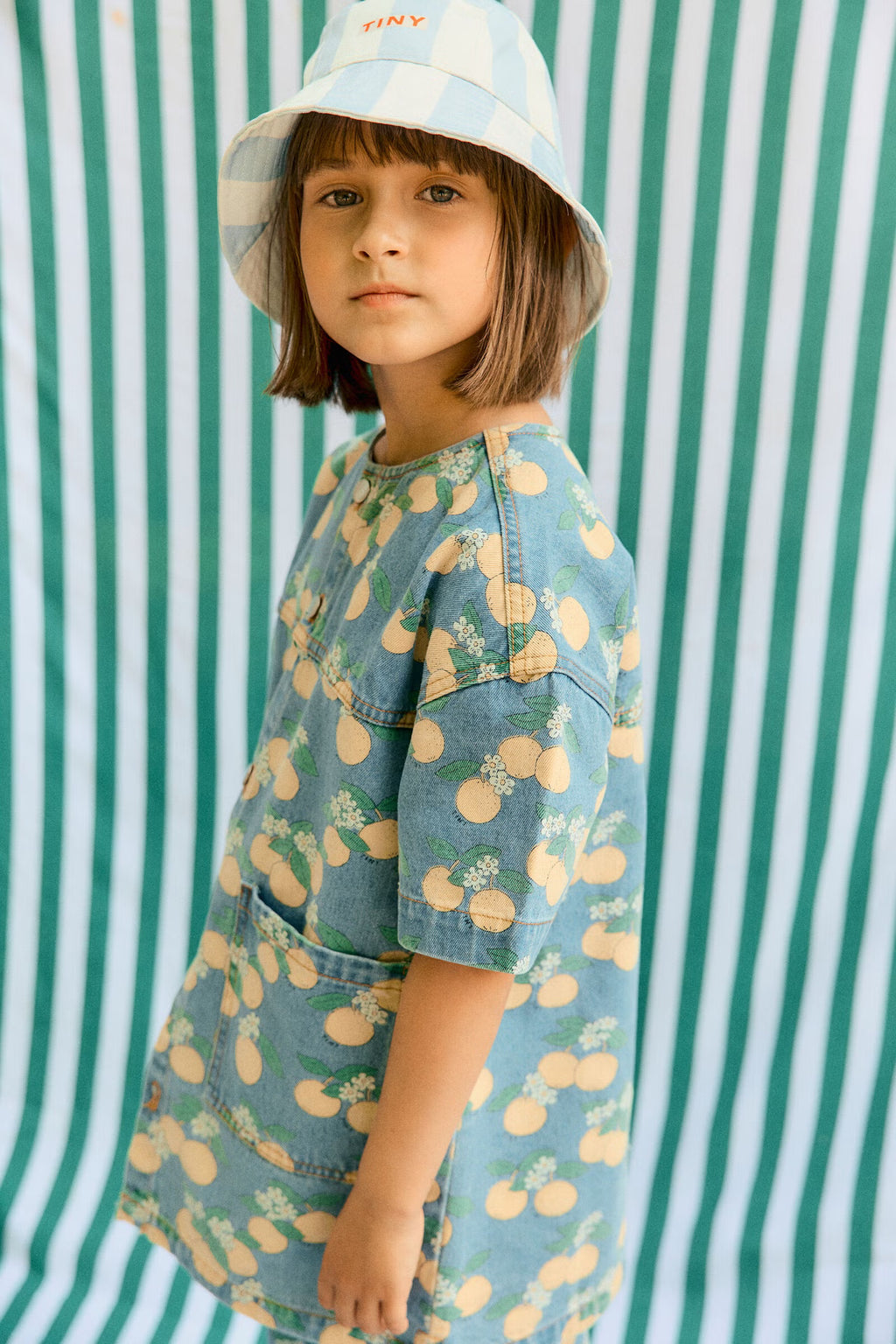 ORANGES DENIM DRESS