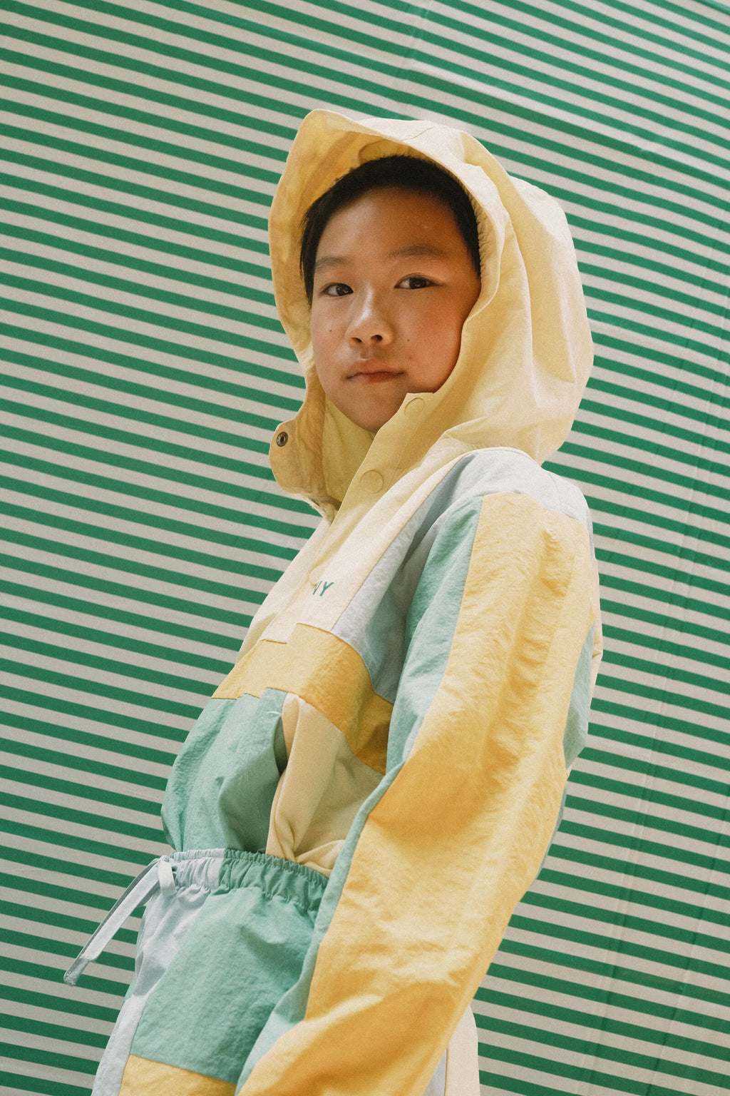 COLOR BLOCK WOVEN JACKET