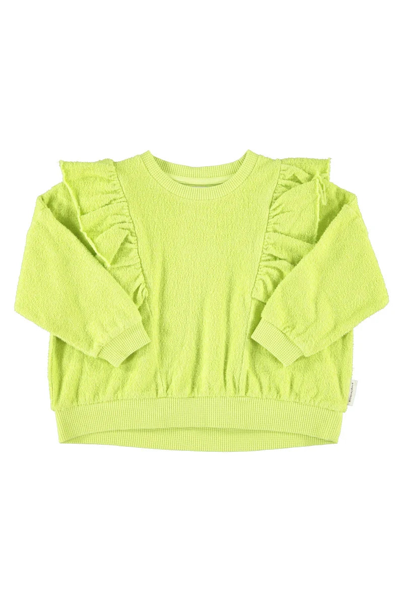Piupiuchick sweatshirt w/ frills | lime