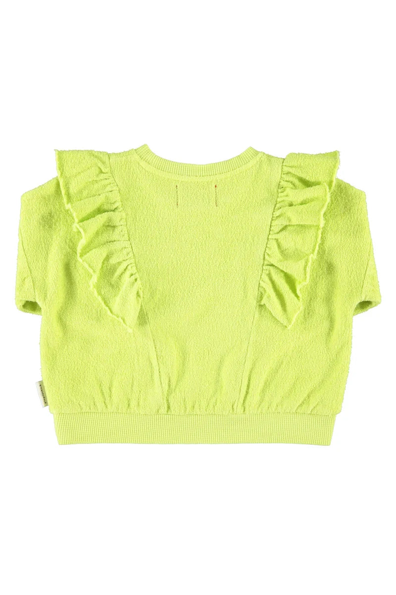 Piupiuchick sweatshirt w/ frills | lime