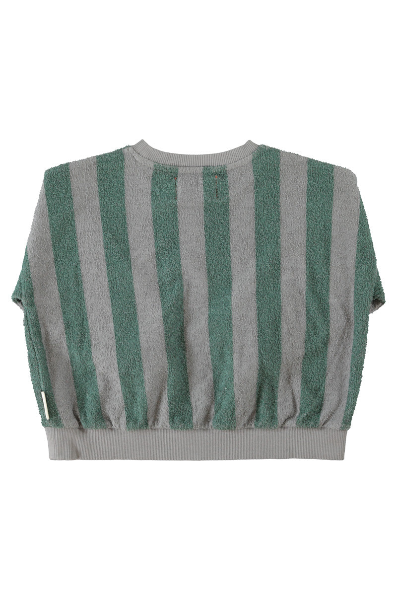 Piupiuchick sweatshirt | grey & green stripes
