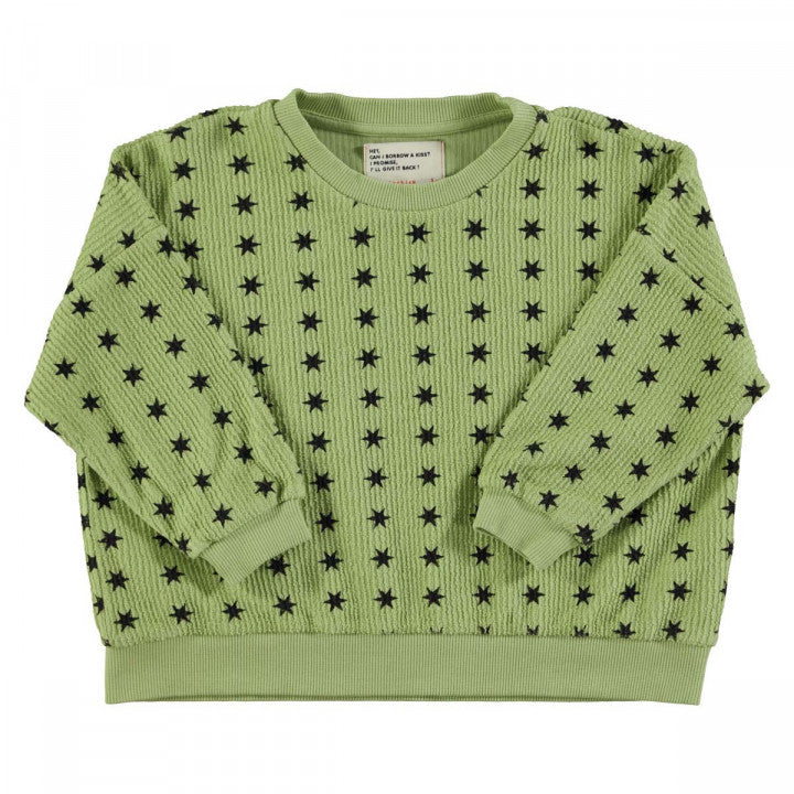 Sweatshirt Green With Black Stars