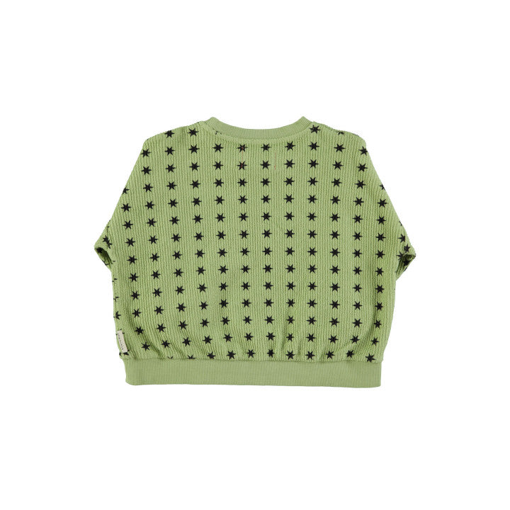 Sweatshirt Green With Black Stars