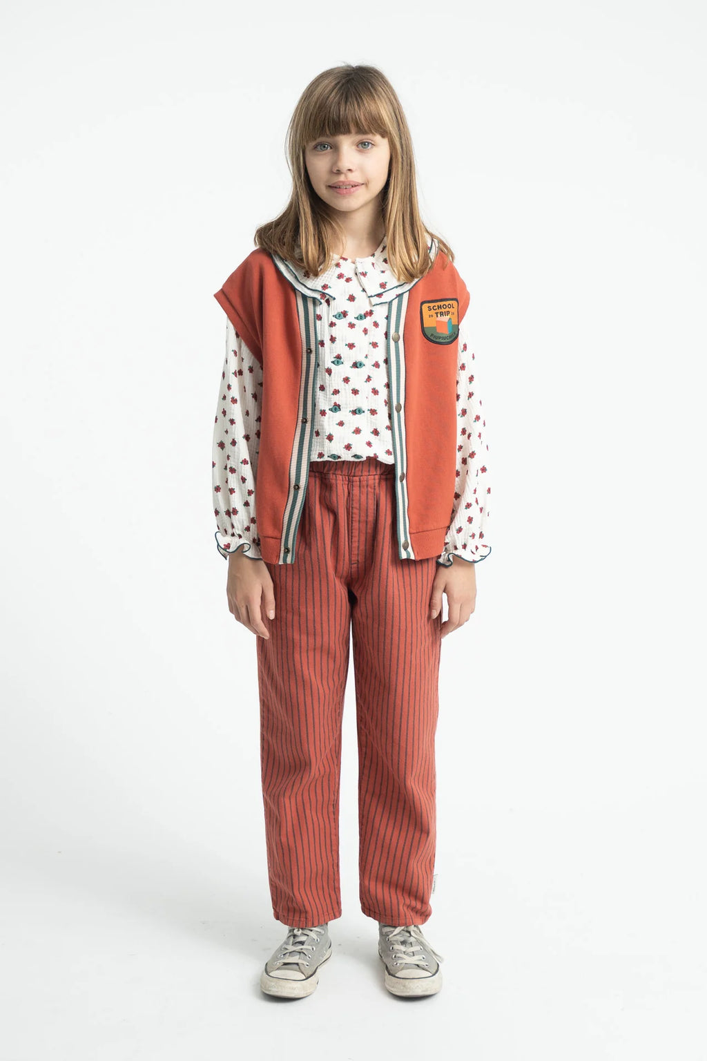 Piupiuchick trousers | bordeaux w/ black stripes