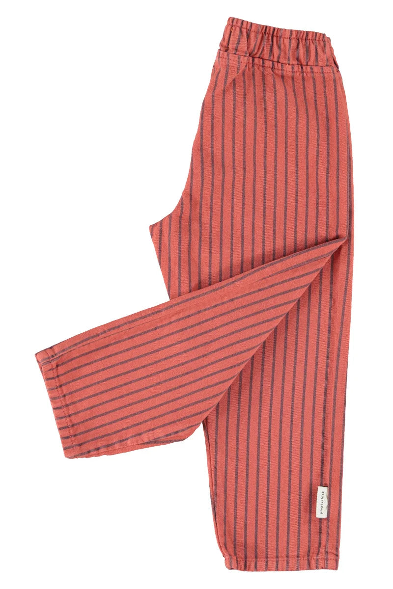 Piupiuchick trousers | bordeaux w/ black stripes