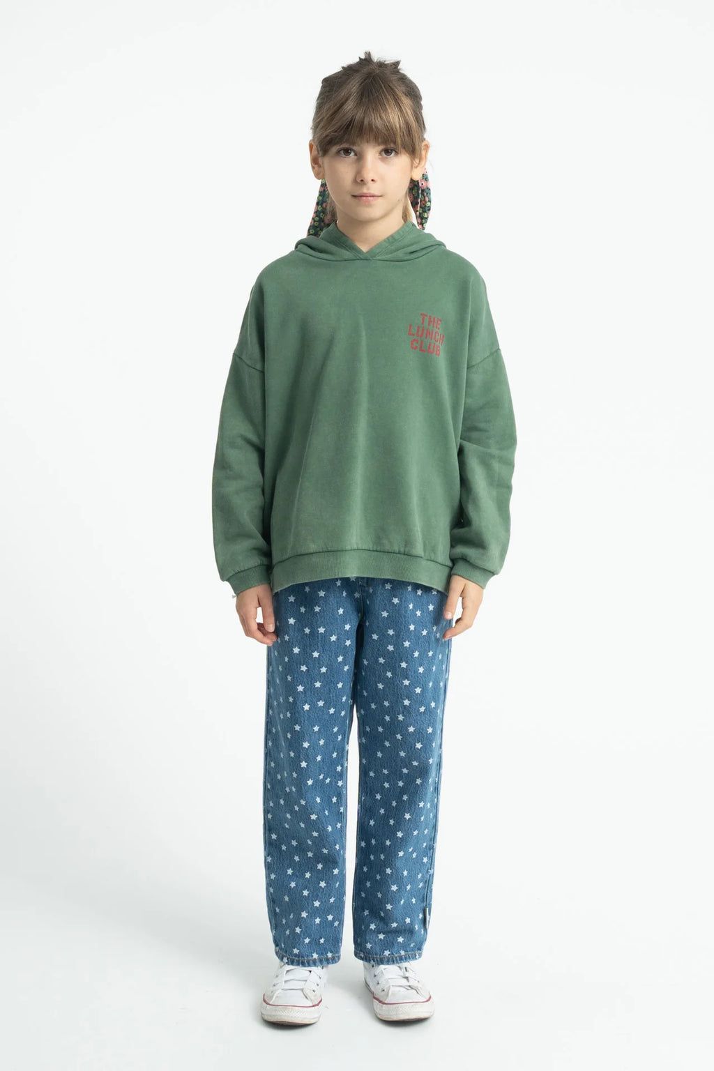Piupiuchick trousers | washed navy denim w/ stars