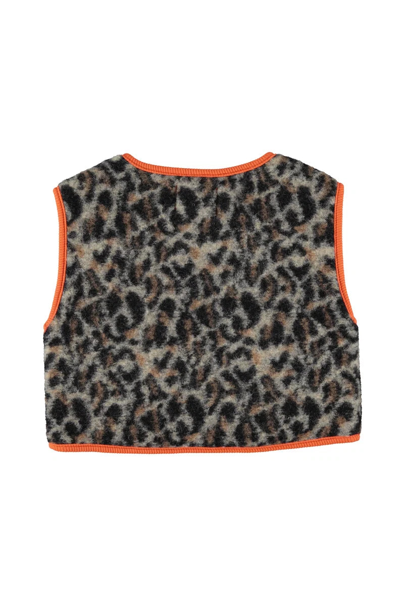 Piupiuchick waistcoat | grey animal print